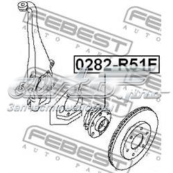 0282-R51F Febest cubo de rueda delantero