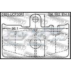 0101-UCF30R Febest pastillas de freno traseras