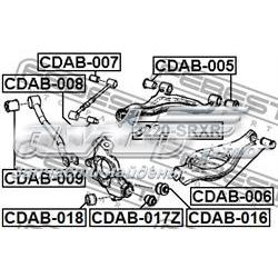 Silentblock de mangueta trasera CDAB017Z Febest