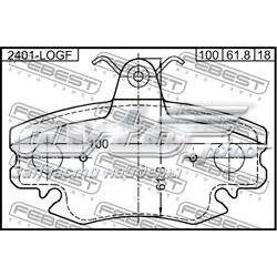 2401LOGF Febest pastillas de freno delanteras