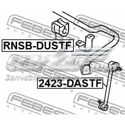 2423DASTF Febest soporte de barra estabilizadora delantera