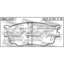 0501-GGF Febest pastillas de freno delanteras