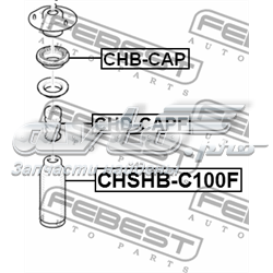 CHSHB-C100F Febest caperuza protectora/fuelle, amortiguador delantero