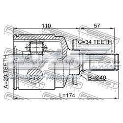 96489848 General Motors junta homocinética interior delantera