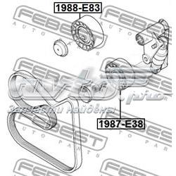1988-E83 Febest polea inversión / guía, correa poli v