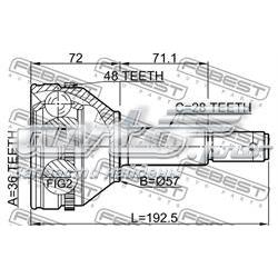 2110FMA48 Febest junta homocinética exterior delantera