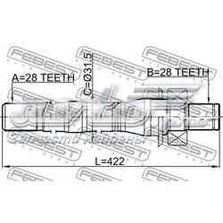 2212SORXM Febest semieje de transmisión intermedio