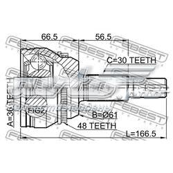 Junta homocinética exterior trasera 0110GSX30A48 Febest