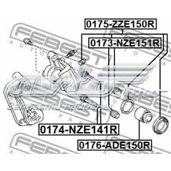  Fuelle, guía de pinza de freno trasera para Toyota Scion 