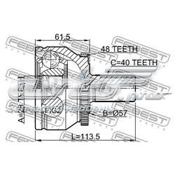2710XC90A48 Febest junta homocinética exterior delantera