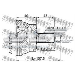 2310-035 Febest junta homocinética exterior delantera