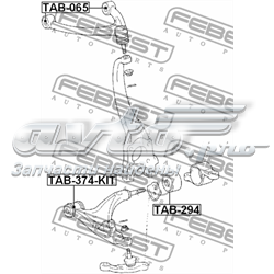 TAB374KIT Febest silentblock de suspensión delantero inferior