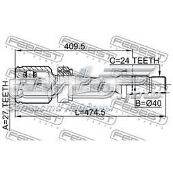 0111-ACV30RH Febest junta homocinética interior delantera derecha