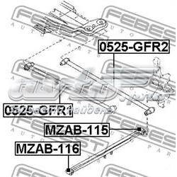 MZAB-115 Febest bloque silencioso trasero brazo trasero trasero