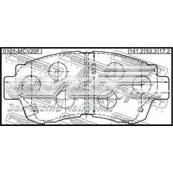 0101MCV20F Febest pastillas de freno delanteras