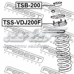 TSSVDJ200F Febest soporte amortiguador delantero