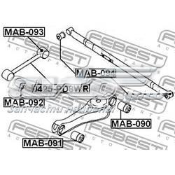  Suspensión, brazo oscilante, eje trasero, superior para Mitsubishi Space Gear PA, B, DV, W