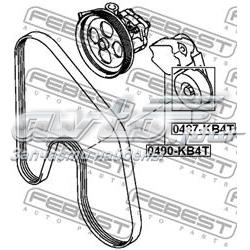 0490-KB4T Febest tensor de correa, correa poli v