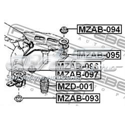 MZD-001 Febest soporte de ballesta trasera