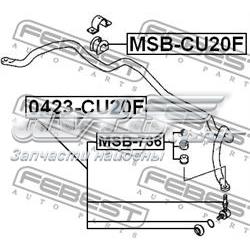 0423-CU20F Febest soporte de barra estabilizadora delantera