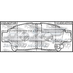 0101-NCP10R Febest pastillas de freno delanteras