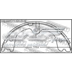 0202-S50R Febest juego de zapatas de frenos, freno de estacionamiento