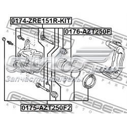 0176-AZT250F Febest pinza de freno delantera derecha