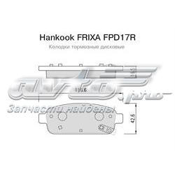 FPD17R Hankook Frixa pastillas de freno traseras