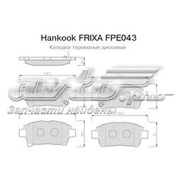 FPE043 Hankook Frixa pastillas de freno delanteras