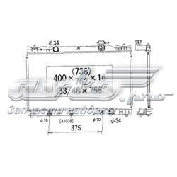 PL011251 Koyorad radiador refrigeración del motor