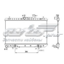 PL811781R Koyorad radiador refrigeración del motor