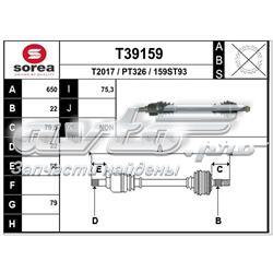 T39159 EAI árbol de transmisión delantero izquierdo