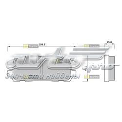 BD S366 Starline pastillas de freno traseras