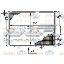 8MK376712454 HELLA radiador refrigeración del motor