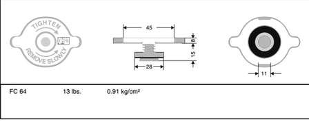 MB660735T Mitsubishi tapa de radiador