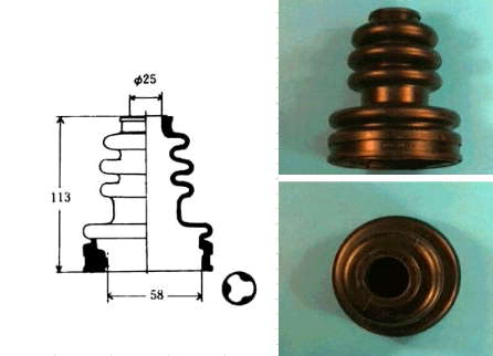 Juego de fuelles, árbol de transmisión delantero 0443812040 Toyota