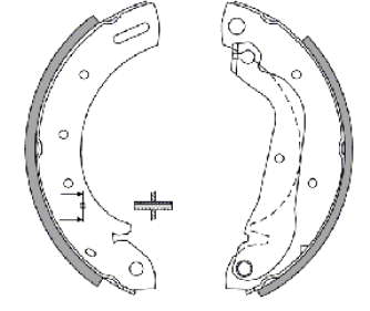 440609C025 Nissan zapatas de frenos de tambor traseras