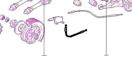  Cable de freno de mano delantero para Toyota RAV4 SXA 10