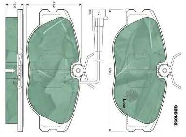 9944814 Fiat/Alfa/Lancia pastillas de freno delanteras