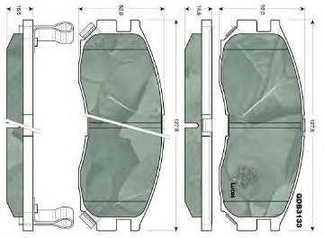 MB699055 Mitsubishi pastillas de freno delanteras