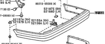  Parachoques trasero para Toyota Corolla E11