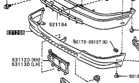  Parachoques delantero, parte inferior para Toyota Corolla E11