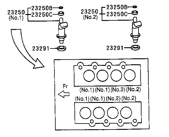  Inyector de combustible para Lexus LS UCF30