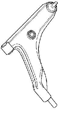 MR297242 Mitsubishi barra oscilante, suspensión de ruedas delantera, inferior derecha