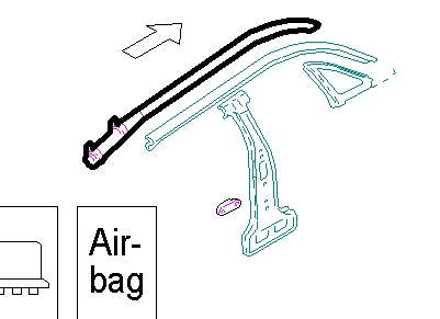  Airbag de cortina lateral izquierda para Audi A2 8Z0