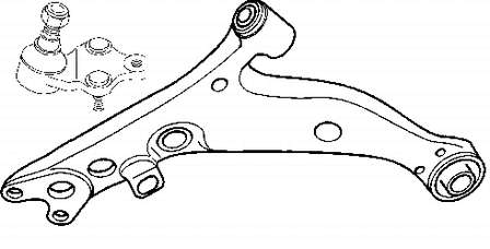 Barra oscilante, suspensión de ruedas delantera, inferior izquierda BS236L Japan Parts