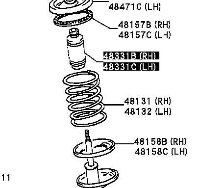 4830412020 Toyota almohadilla de tope, suspensión delantera