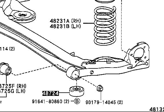  Cojin De Viga Trasera para Toyota Previa ACR3