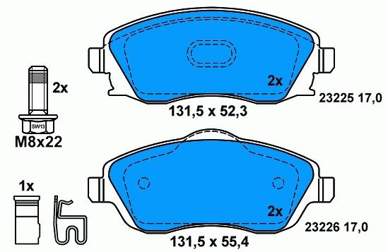 09200108 Opel pastillas de freno delanteras