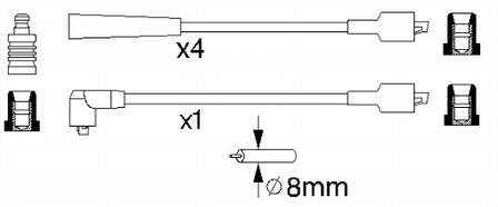 LS04 Champion juego de cables de encendido